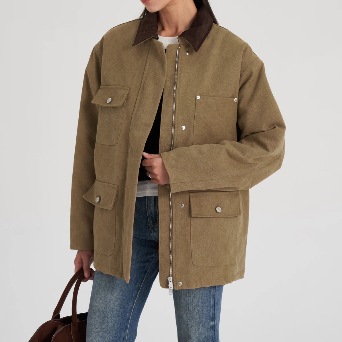 Coatiy Women's Autumn Winter Cotton Trench Jacket