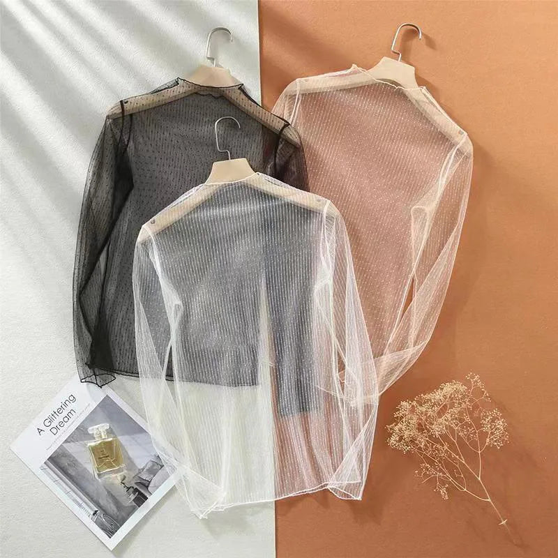 Sheer Mesh See-Through Top